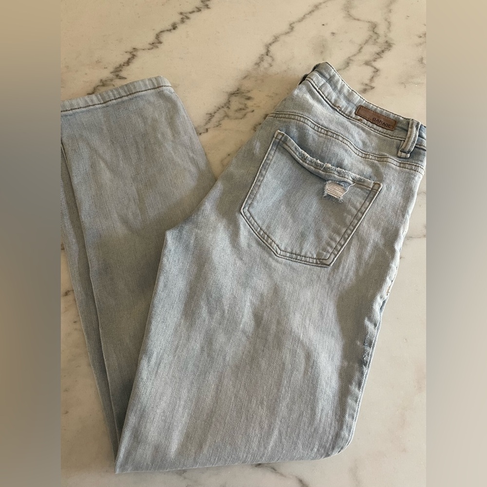 Garage EUC size 01 distressed Light Blue Denim Pants jeans